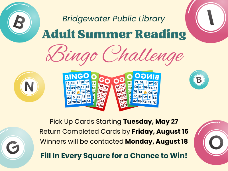 Adult Summer Reading Bingo BW Public Library